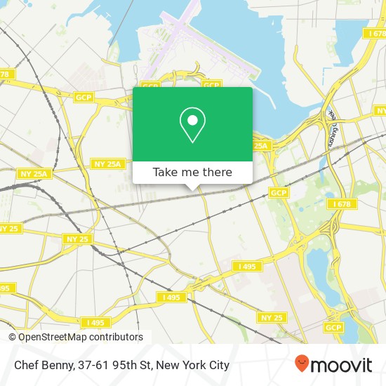 Mapa de Chef Benny, 37-61 95th St