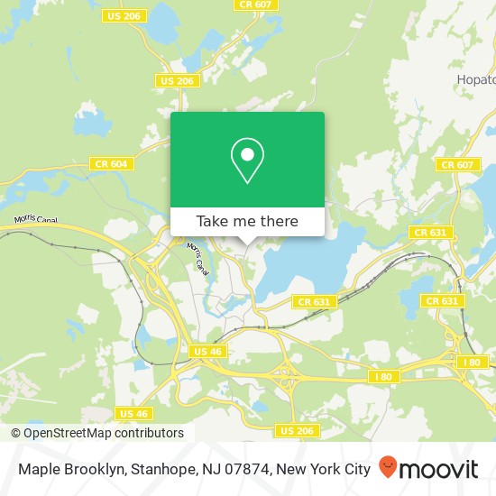 Mapa de Maple Brooklyn, Stanhope, NJ 07874