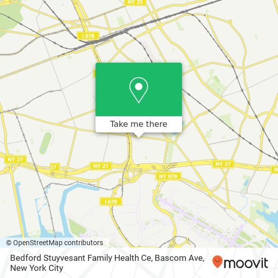 Mapa de Bedford Stuyvesant Family Health Ce, Bascom Ave