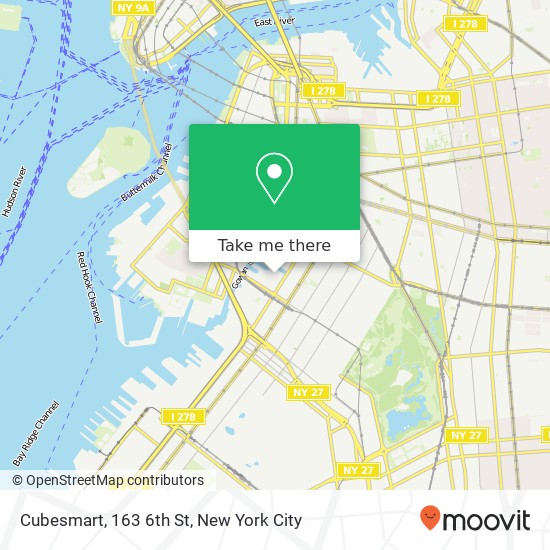 Cubesmart, 163 6th St map