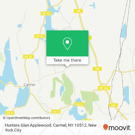 Mapa de Hunters Glen Applewood, Carmel, NY 10512