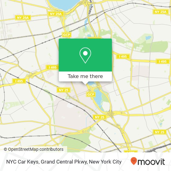 NYC Car Keys, Grand Central Pkwy map
