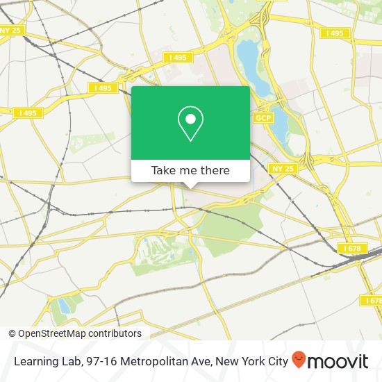 Mapa de Learning Lab, 97-16 Metropolitan Ave