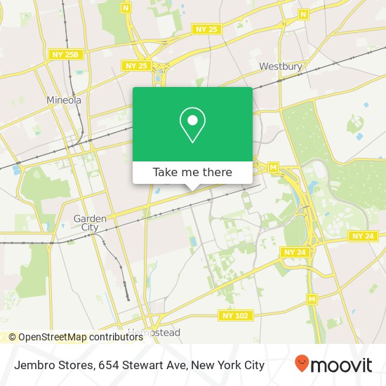 Mapa de Jembro Stores, 654 Stewart Ave