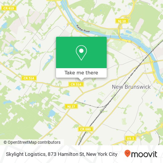 Mapa de Skylight Logistics, 873 Hamilton St