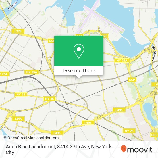 Mapa de Aqua Blue Laundromat, 8414 37th Ave