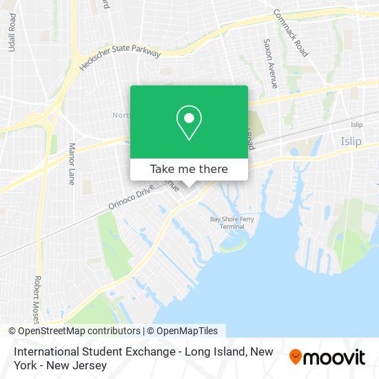 Mapa de International Student Exchange - Long Island