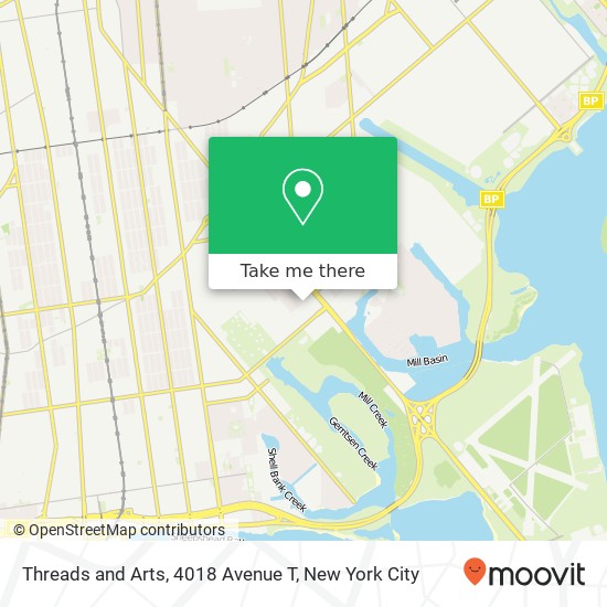 Mapa de Threads and Arts, 4018 Avenue T