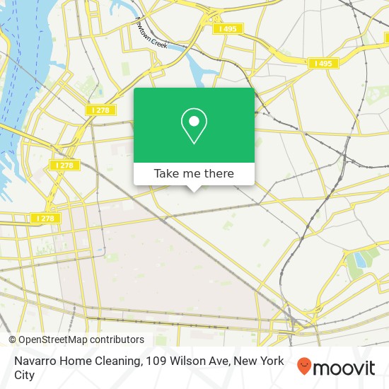 Mapa de Navarro Home Cleaning, 109 Wilson Ave