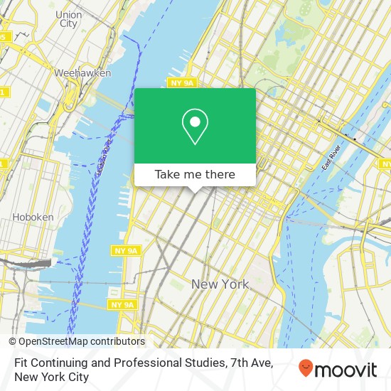 Mapa de Fit Continuing and Professional Studies, 7th Ave