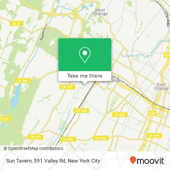 Mapa de Sun Tavern, 591 Valley Rd