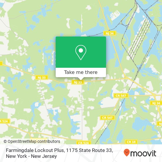 Farmingdale Lockout Plus, 1175 State Route 33 map