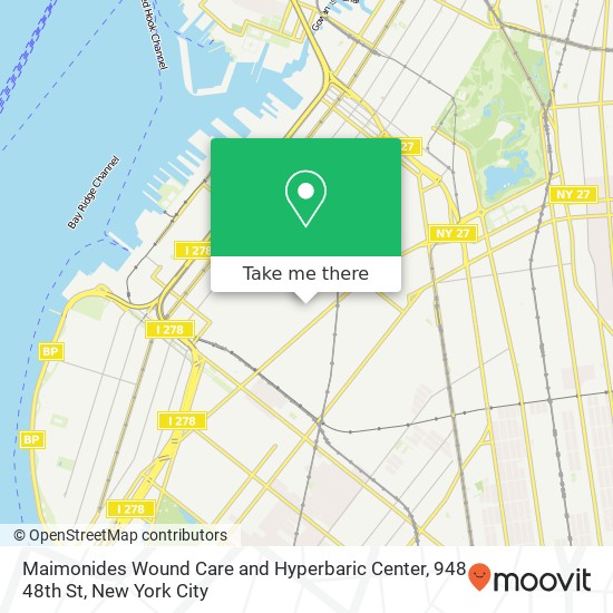 Mapa de Maimonides Wound Care and Hyperbaric Center, 948 48th St