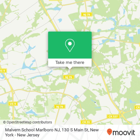 Mapa de Malvern School Marlboro NJ, 130 S Main St