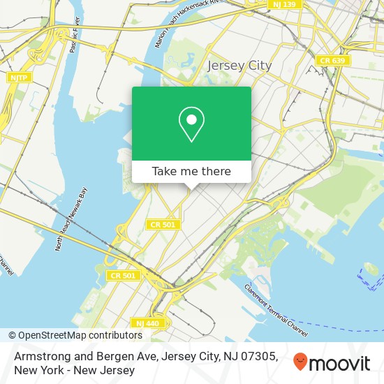 Armstrong and Bergen Ave, Jersey City, NJ 07305 map