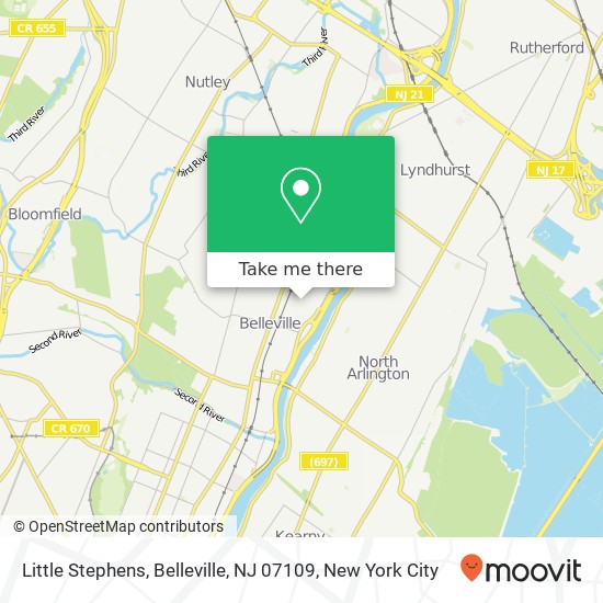 Mapa de Little Stephens, Belleville, NJ 07109