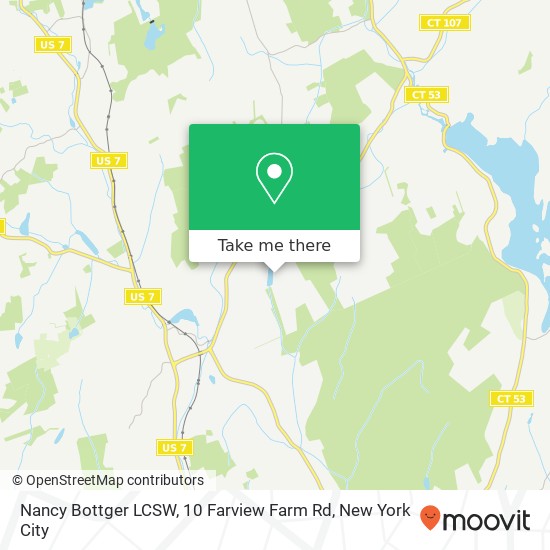 Mapa de Nancy Bottger LCSW, 10 Farview Farm Rd