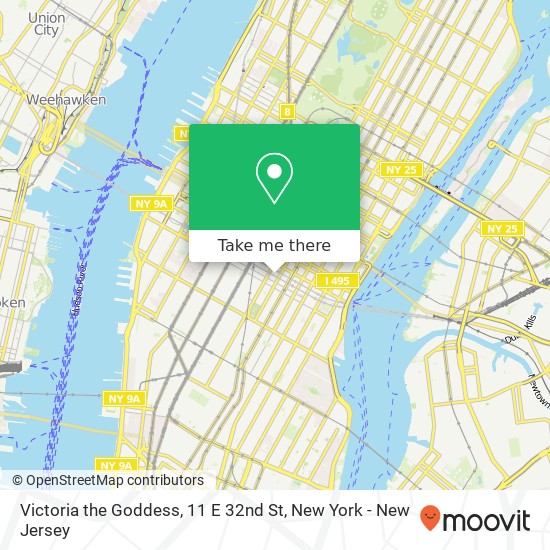 Mapa de Victoria the Goddess, 11 E 32nd St