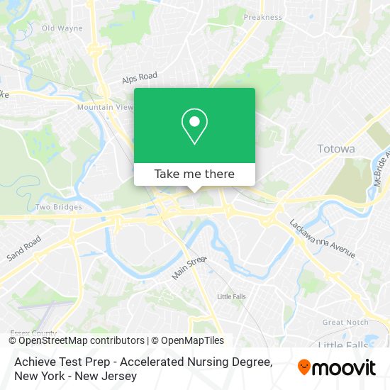 Achieve Test Prep - Accelerated Nursing Degree map