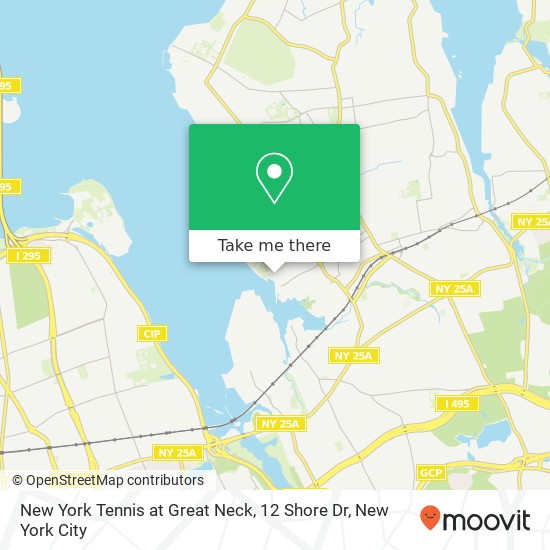New York Tennis at Great Neck, 12 Shore Dr map