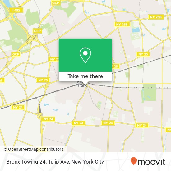 Mapa de Bronx Towing 24, Tulip Ave