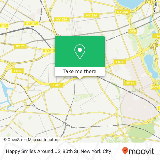 Happy Smiles Around US, 80th St map