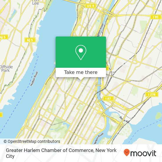 Greater Harlem Chamber of Commerce map