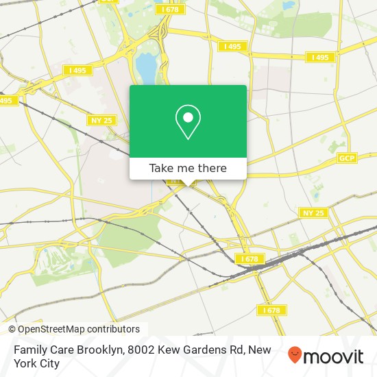 Mapa de Family Care Brooklyn, 8002 Kew Gardens Rd