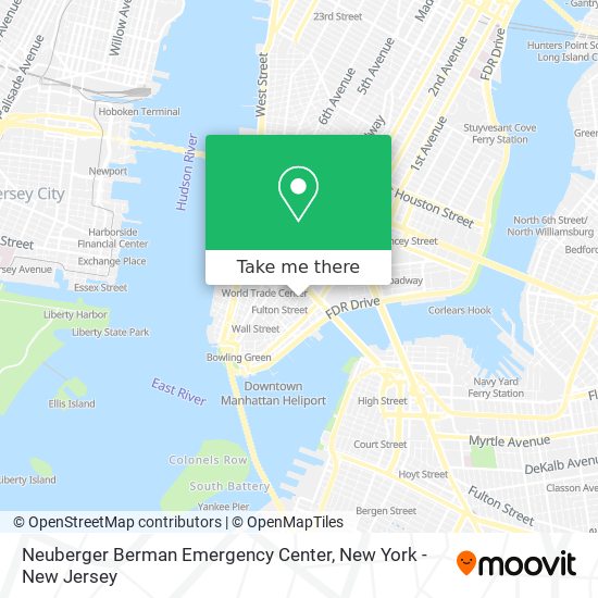 Mapa de Neuberger Berman Emergency Center