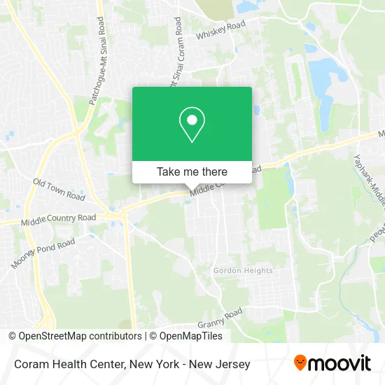 Coram Health Center map