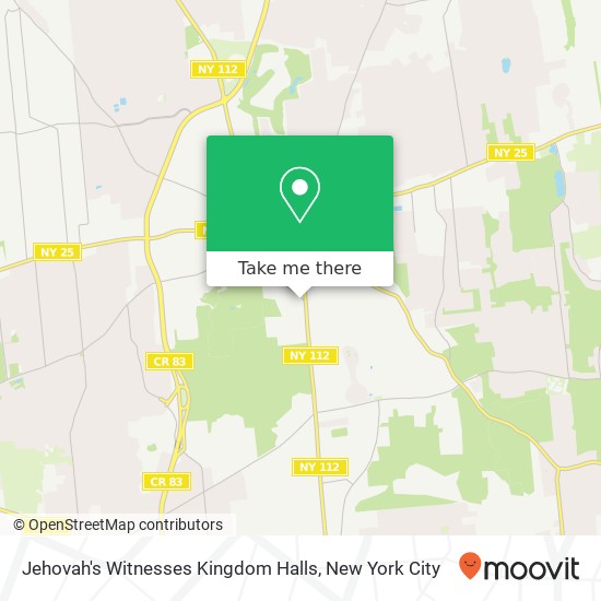 Jehovah's Witnesses Kingdom Halls map