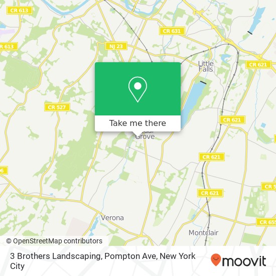 3 Brothers Landscaping, Pompton Ave map