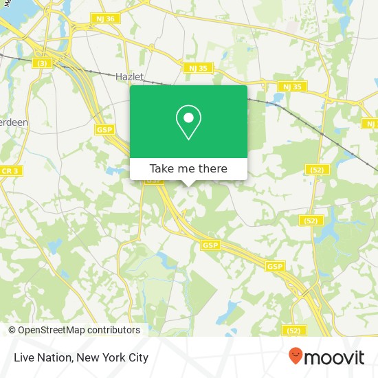 Live Nation map