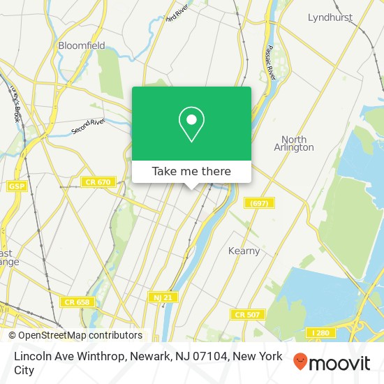 Lincoln Ave Winthrop, Newark, NJ 07104 map