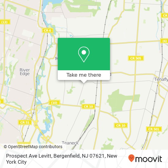 Prospect Ave Levitt, Bergenfield, NJ 07621 map