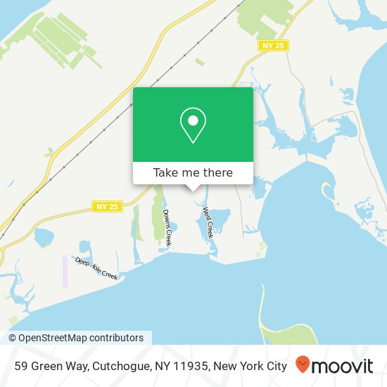 Mapa de 59 Green Way, Cutchogue, NY 11935