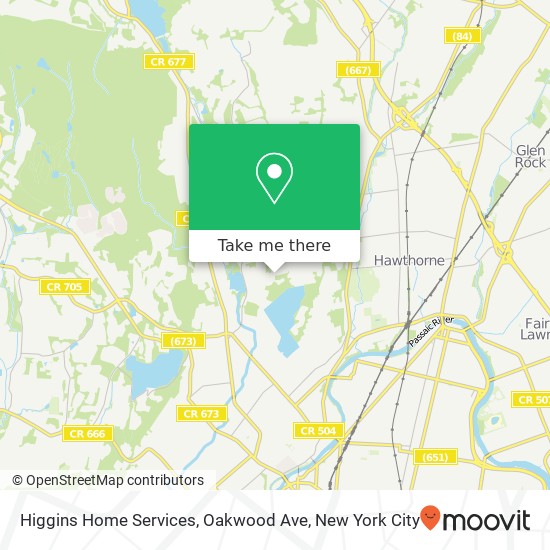 Higgins Home Services, Oakwood Ave map