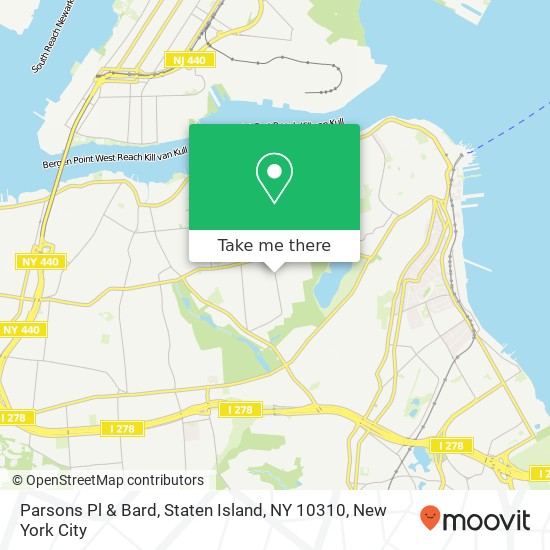 Parsons Pl & Bard, Staten Island, NY 10310 map