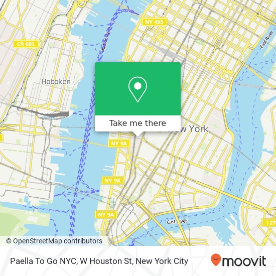 Mapa de Paella To Go NYC, W Houston St