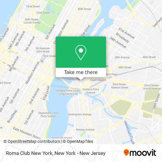 Roma Club New York map