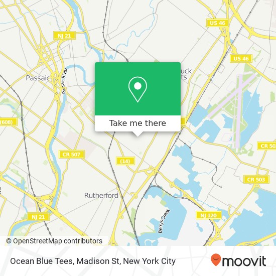 Ocean Blue Tees, Madison St map