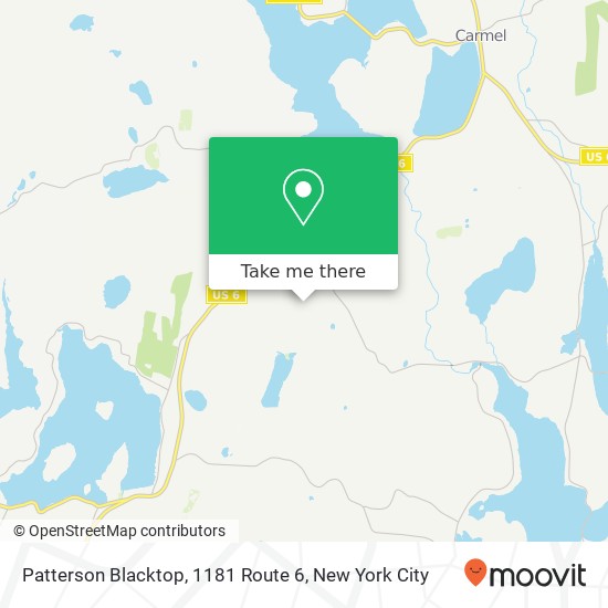 Mapa de Patterson Blacktop, 1181 Route 6