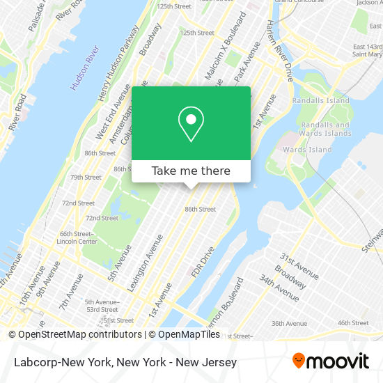 Mapa de Labcorp-New York