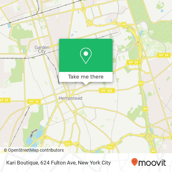 Mapa de Kari Boutique, 624 Fulton Ave