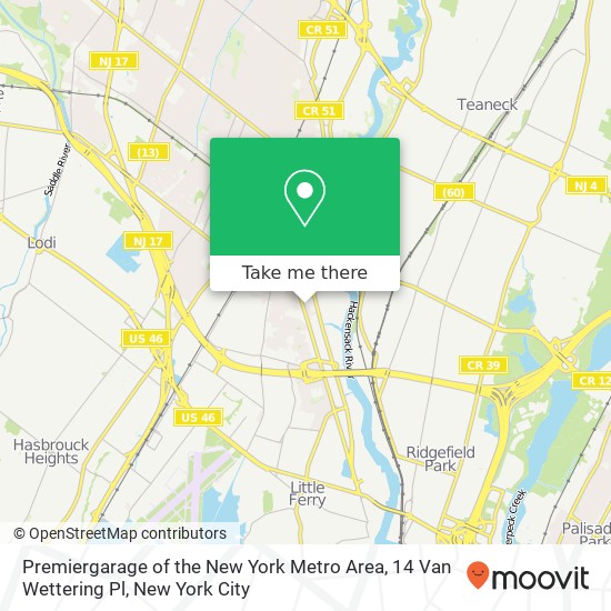 Premiergarage of the New York Metro Area, 14 Van Wettering Pl map