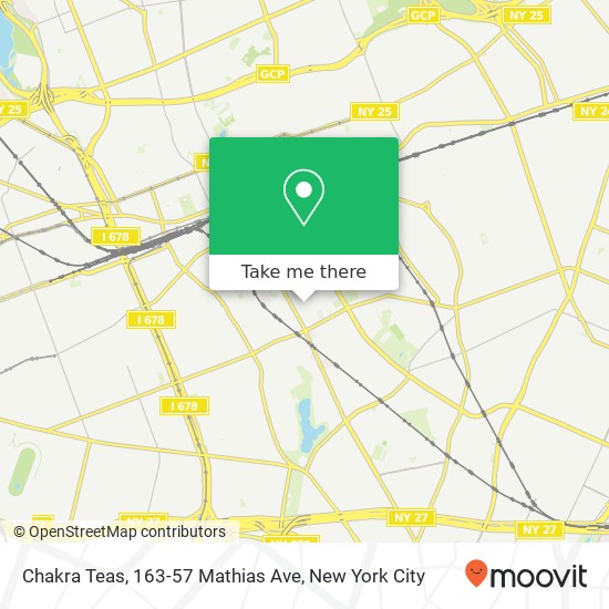 Mapa de Chakra Teas, 163-57 Mathias Ave