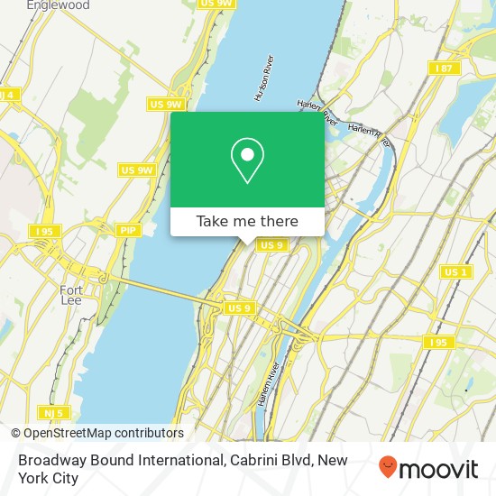 Mapa de Broadway Bound International, Cabrini Blvd