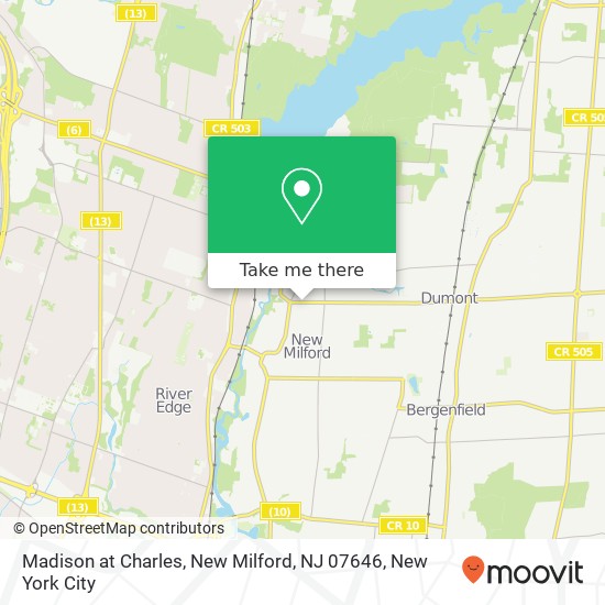 Mapa de Madison at Charles, New Milford, NJ 07646