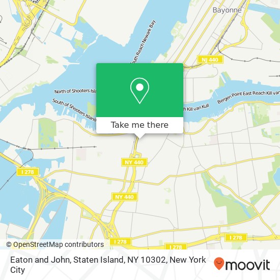 Mapa de Eaton and John, Staten Island, NY 10302