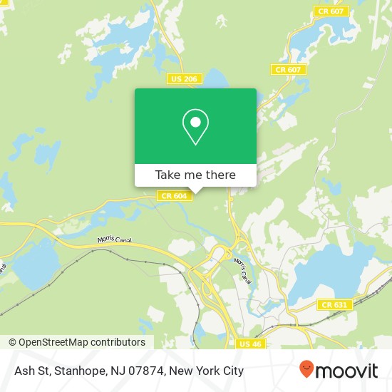 Mapa de Ash St, Stanhope, NJ 07874